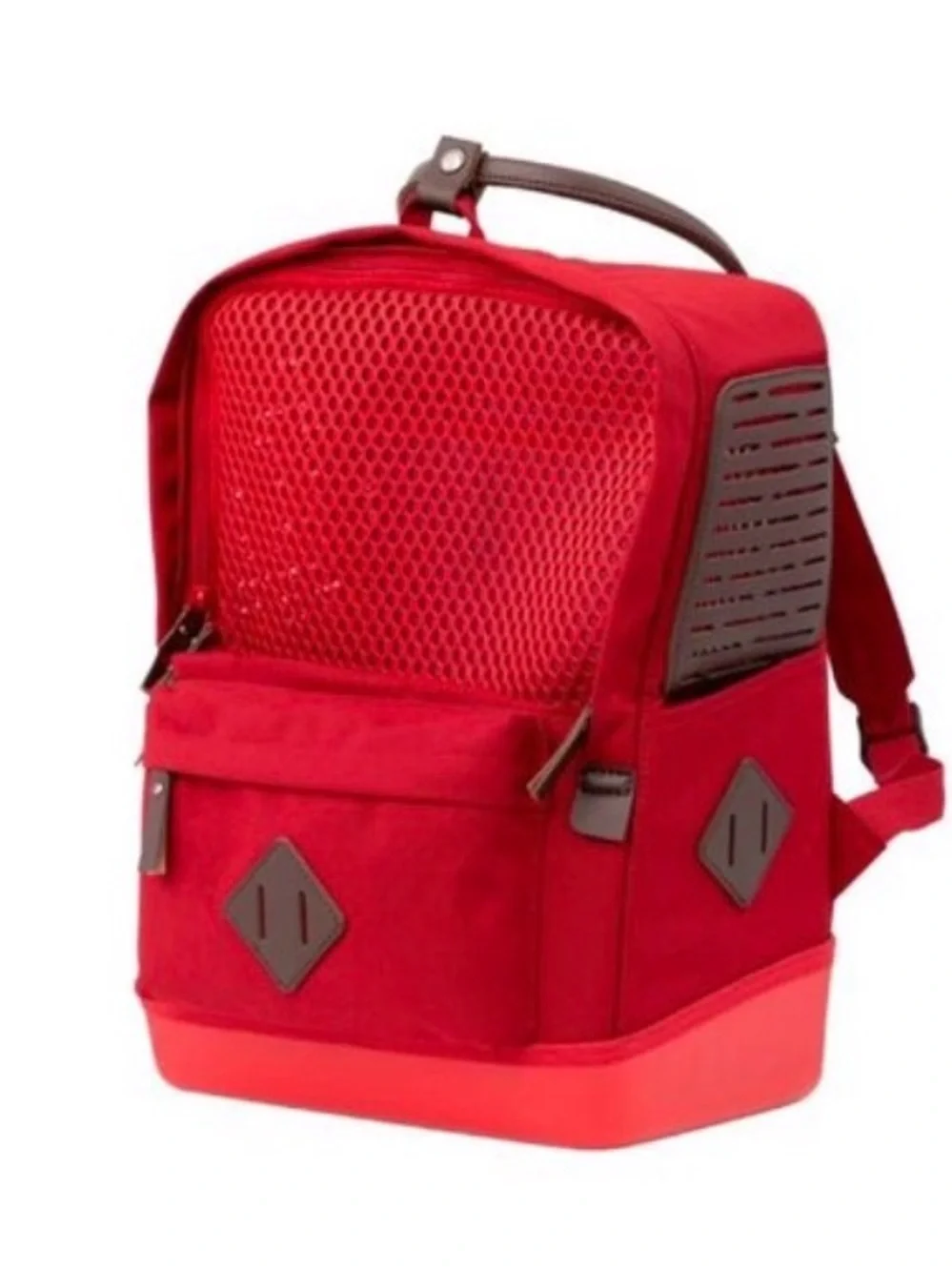 Kurgo Red Dog Carrier Backpack with Teal Interior